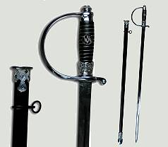 Reddick Militaria NAZI POLICE OFFICER SWORD w/SHEATH